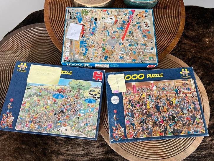 Gratis 3 x Jan van Haasteren puzzels niet compleet ophalen, Hobby en Vrije tijd, Denksport en Puzzels, Gebruikt, Legpuzzel, 500 t/m 1500 stukjes