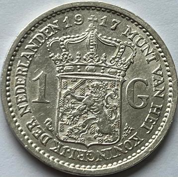 Schitterende gulden 1917 beschikbaar voor biedingen