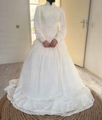 Witte Trouwjurk met Lange Mouwen, Kleding | Dames, Trouwkleding en Trouwaccessoires, Ophalen, Zo goed als nieuw, Wit, Trouwjurk
