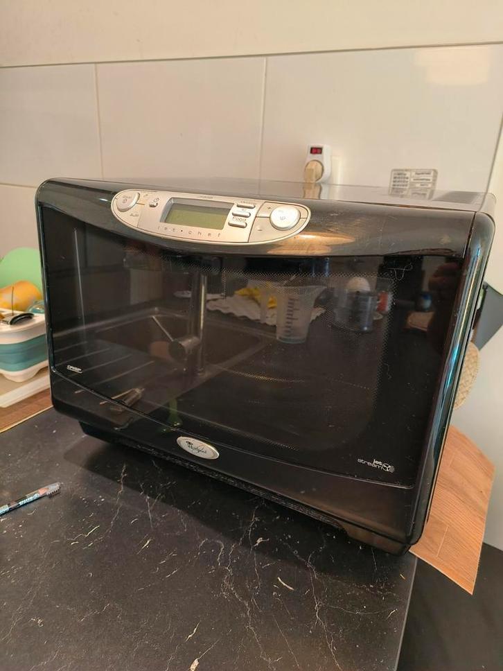 Whirlpool Combi Magnetron Oven, Witgoed en Apparatuur, Magnetrons, Gebruikt, Vrijstaand, Combimagnetron, 45 tot 60 cm, Crisp, Grill