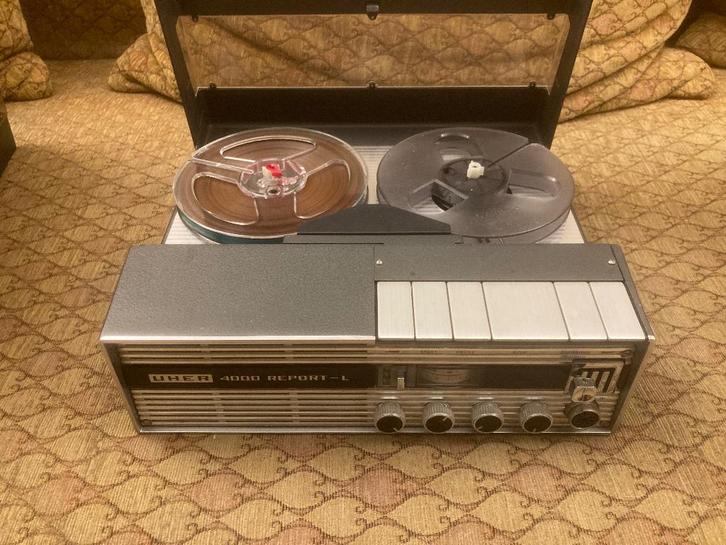 Uher 4000L bandrecorders, twee stuks + extra, Audio, Tv en Foto, Bandrecorders, Bandrecorder, Met stofkap, Ophalen