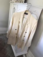 Zandkleurige/ roomwitte blazer vintage/y2k, Kleding | Dames, Maat 38/40 (M), Beige, Made in France, Ophalen of Verzenden