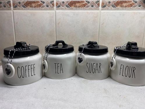 Voorraad Potten + Theepot 2 Talig 5-Delig, Antiek en Kunst, Curiosa en Brocante, Ophalen of Verzenden