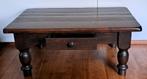 Houten salontafel klassiek bruin 120x80x50 met lade, Gebruikt, Ophalen