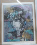 Prent op karton, Ria Bottcher, afm. 57 x 45 cm., Verzenden