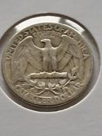 Quarter dollar Amerika 1945 zilver, Zilver, Ophalen of Verzenden