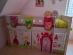Half hoogslaper Flexa prins en prinses kasteel met poef, Ophalen, 85 tot 100 cm, Zo goed als nieuw, Matras