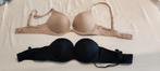 Huidkleurige en zwarte BH 70C, Calvin Klein, Ophalen, Overige kleuren, BH