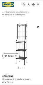 IKEA RÖNNSKÄR Rek, 42x176 cm, zwart, gezocht, ikea rek, Ophalen, Zo goed als nieuw