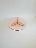 Izgs gekleurd oud glas 3vaks flinke schaal vintage servies, Antiek en Kunst, Ophalen of Verzenden