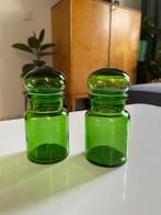 Groene stopflesjes vintage ca 12 cm hoog, Ophalen of Verzenden