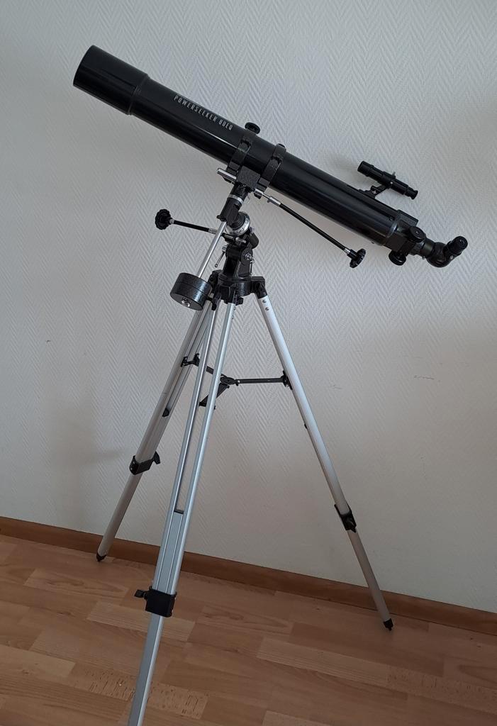 Celestron PowerSeeker 80EQ telescoop/sterrenkijker, Audio, Tv en Foto, Optische apparatuur | Telescopen, Zo goed als nieuw, Lenzentelescoop (refractor)