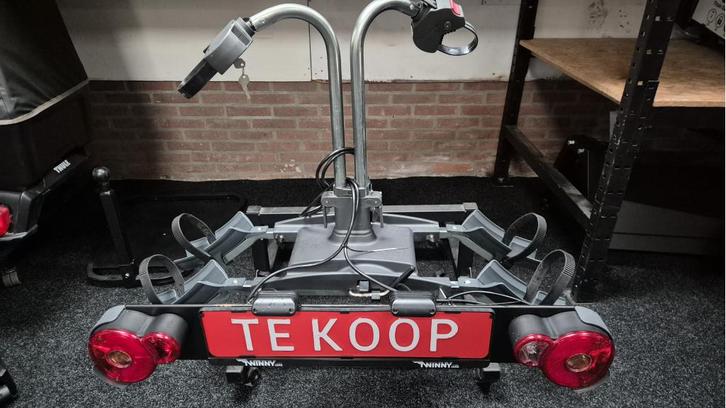 Twinny Load fietsendrager voor 2 zware fietsen, kantelbaar, Auto diversen, Fietsendragers, Gebruikt, Trekhaakdrager, 2 fietsen