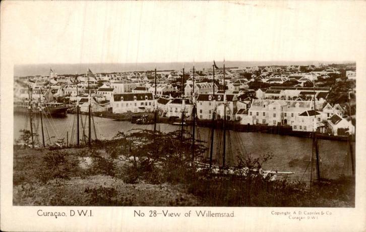 Curacao - View of Willemstad, Verzamelen, Ansichtkaarten | Nederland, Gelopen, Voor 1920, Ophalen of Verzenden