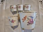 Weisswasser style potten goud - Vintage porselein 5 stuks, Ophalen of Verzenden