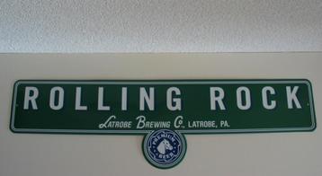 Reclamebord rolling rock Premium bier USA beschikbaar voor biedingen