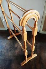 Brocante houten droogrek handdoekenrek geloogd grenen, Ophalen