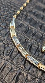 Prachtige set 14k gouden ketting met armband, Ophalen of Verzenden, Nieuw, Goud, Goud