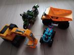 set grotere trucks motor auto met geluid cat graafmachine, Kinderen en Baby's, Speelgoed | Speelgoedvoertuigen, Ophalen of Verzenden