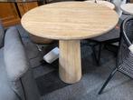 Bijzettafel kleine eettafel voledig  travertin 70d 75h aime, Ophalen, Overige materialen, Minder dan 55 cm, Rond