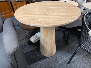 Bijzettafel kleine eettafel voledig  travertin 70d 75h aime beschikbaar voor biedingen