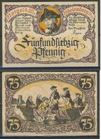 Rheinsberg 75 Pfg 1922 Duits Noodgeld Notgeld Biljet c-83 jd, Ophalen of Verzenden, Duitsland, Los biljet