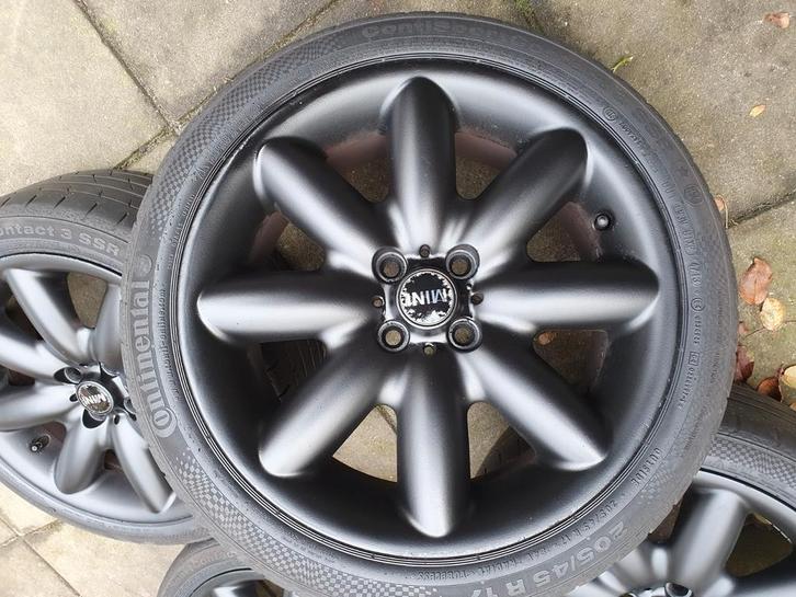 Mini/Opel 17 inch Velgen met Winterbanden . Steek.4x100, Auto-onderdelen, Banden en Velgen, Banden en Velgen, Winterbanden, 17 inch