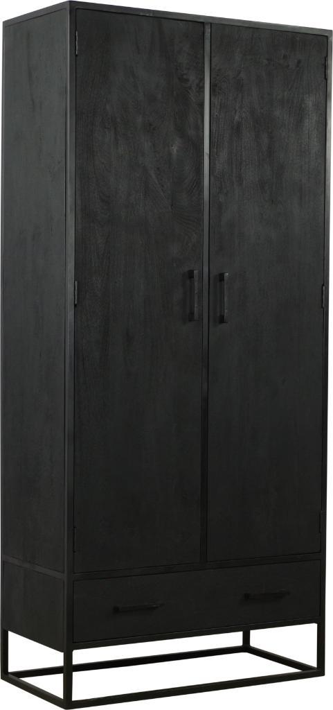 opbergkast 90 cm br. Massief zwart mangohout  actie prijs, Huis en Inrichting, Kasten | Ladekasten, Nieuw, 150 tot 200 cm, 50 tot 100 cm