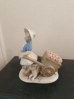 D'art.Sa Porseleinen Figuur Meisje met Bloemkar, Ophalen of Verzenden