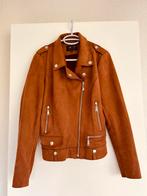 Cognac Suède Biker Jasje - Maat XL, Ophalen of Verzenden, Zo goed als nieuw, Maat 46/48 (XL) of groter, Bruin