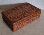 Vintage Houten Kistje met Houtsnijwerk, Ophalen of Verzenden