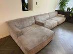 loungebank met longchair in grof corduroy, Ophalen, Gebruikt, Lounge, 300 cm of meer