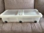 Rolbox voor onder bed of bank met wieltjes. Zgan!, Doe-het-zelf en Verbouw, Kratten en Dozen, Ophalen, Zo goed als nieuw, 75 tot 100 cm