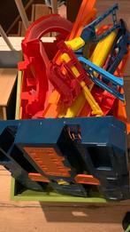 Hotwheels baan met bak en wat losse banen, zonder autos, Ophalen, Zo goed als nieuw, Handmatig, Hot Wheels