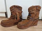 Mooie Boho laarsjes, Bruin, Lage of Enkellaarzen, Ophalen of Verzenden, Zo goed als nieuw