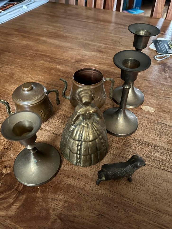 Koper/Messing Kandelaars, Melkkannetjes & Meer, Antiek en Kunst, Curiosa en Brocante, Ophalen