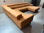 Hoekbank U-vorm Ecoleder Cognac | Nieuwstaat | Levering moge, Huis en Inrichting, Banken | Bankstellen, Hoekbank, 300 cm of meer