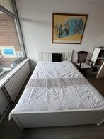 IKEA Idanas tweepersoonsbed 140x200 + matras, Wit, Tweepersoons, Zo goed als nieuw, 200 cm