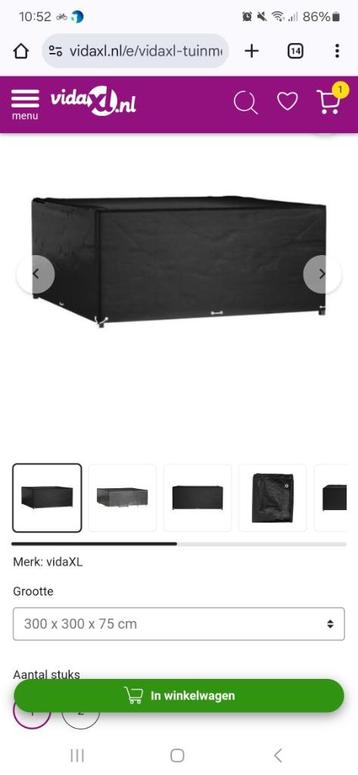 Tuinmeubelhoes 300*300*75 mm beschikbaar voor biedingen