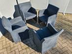 4x Kinnarps eetkamerstoel / vergaderstoel (alcantara suede), Huis en Inrichting, Stoelen, Stof, Info@kinnarps.nl, Gebruikt, Blauw