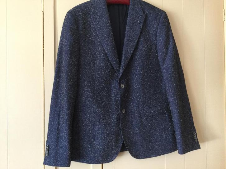 Luxury Brand nieuw blauw gemêleerd Colbert 52, Kleding | Heren, Kostuums en Colberts, Zo goed als nieuw, Maat 52/54 (L), Blauw