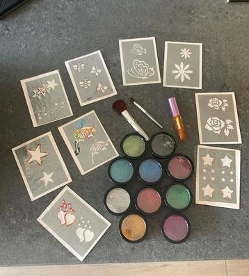 ZGAN glittertattoo set 10 kleuren beschikbaar voor biedingen