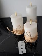 3 led kaarsen, Huis en Inrichting, Woonaccessoires | Kandelaars en Kaarsen, Overige materialen, Wit, Ophalen of Verzenden, Zo goed als nieuw