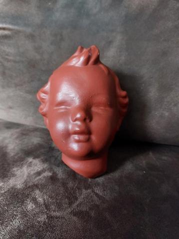  Vintage Terra cotta hoofdje jaren 50-60  beschikbaar voor biedingen