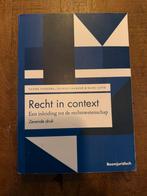 Recht in Context Sanne Taekema, Ophalen of Verzenden, Alpha, Zo goed als nieuw, HBO