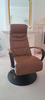 Prominent Relaxstoel Humberto - Leder & stof, Huis en Inrichting, Fauteuils, Ophalen, Minder dan 75 cm, Zo goed als nieuw, Modern met stof en leer