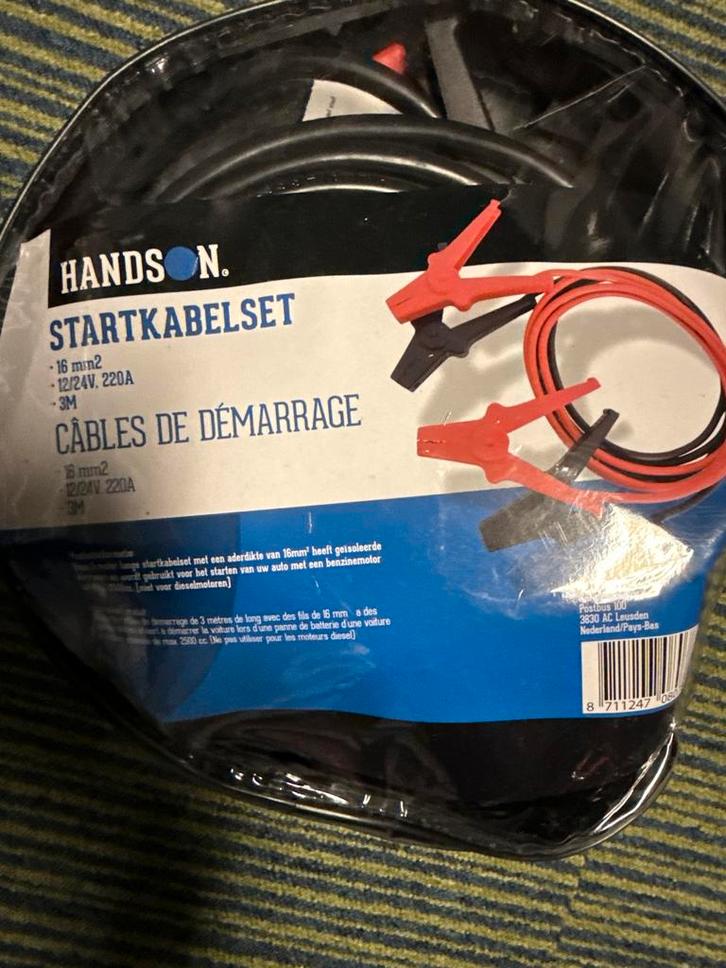 Nieuwe HandsOn Startkabels - 3m, 16mm, 220A, Auto diversen, Jumpstarters, Nieuw, Ophalen of Verzenden