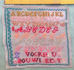 Merklap letterlap Voorhout, Antiek en Kunst, Antiek | Kleden en Textiel, Ophalen of Verzenden