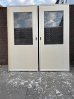 Schuifdeuren met glas, Doe-het-zelf en Verbouw, Deuren en Horren, Ophalen, Gebruikt, 80 tot 100 cm, Binnendeur