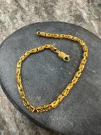 Prachtige 21k gouden koningsarmband, Sieraden, Tassen en Uiterlijk, Armbanden, Ophalen of Verzenden, Nieuw, Goud, Goud